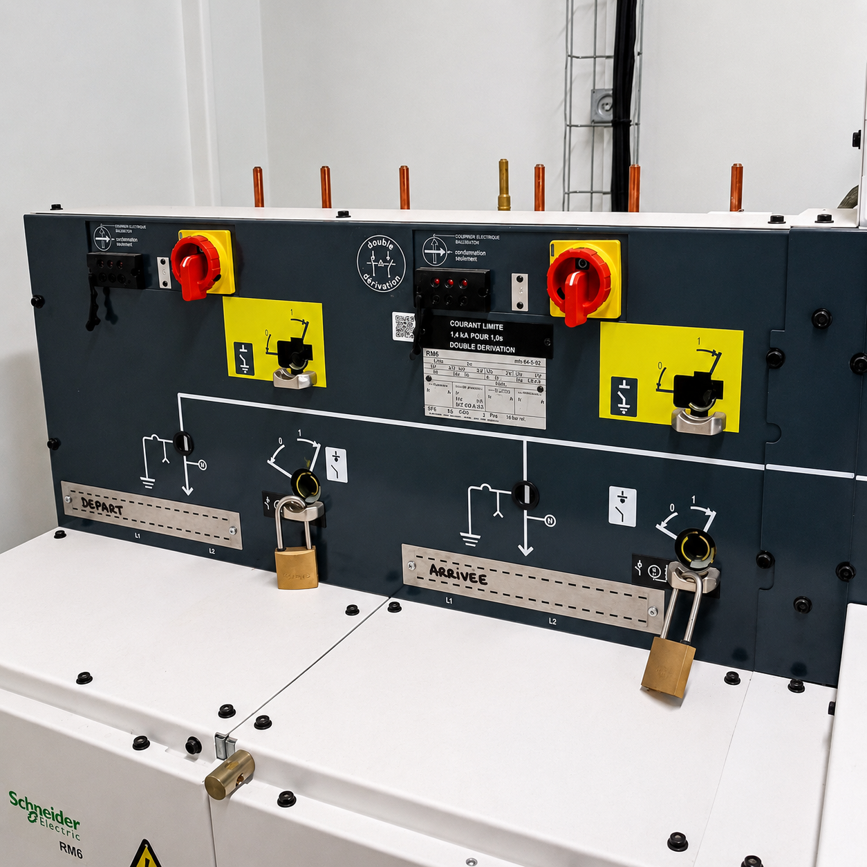 Cellules haute tension d’arrivée et de départ en dérivation